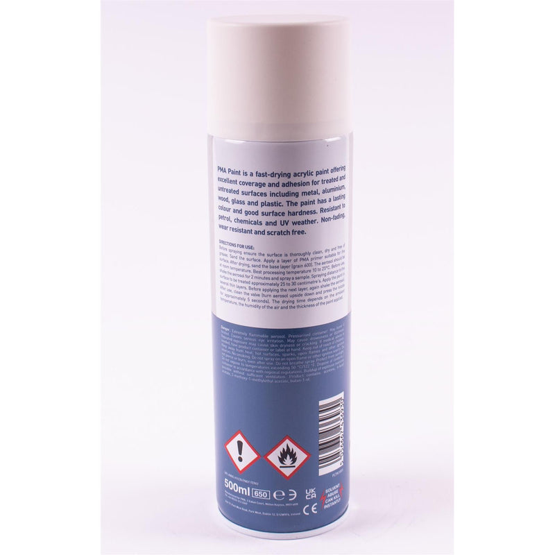 4 x PMA Aerosol Spray Paint Matt White Acrylic High Coverage 500ml PMA - Dynamic Drive