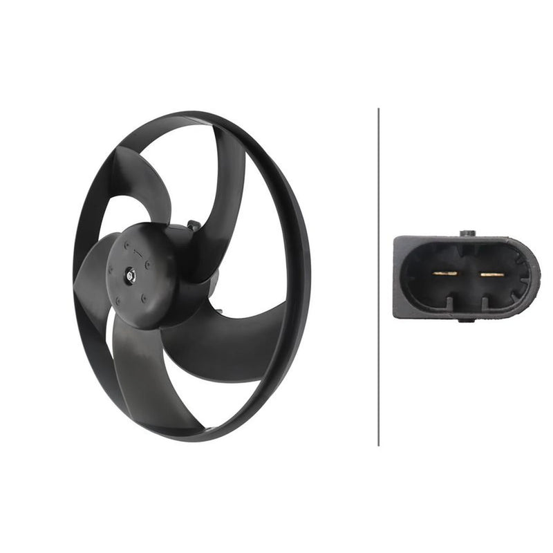 Hella Engine Cooling Fan fits Peugeot 206+ 2009-2013 1.1 1.4