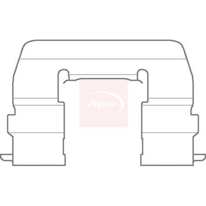 Apec Brake Pad Accessory Fitting Kit Front fits Hyundai Amica 1998-2000 1.0