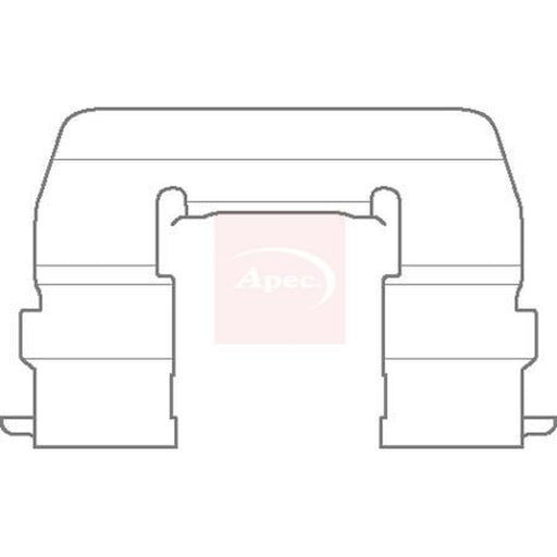 Apec Brake Pad Accessory Fitting Kit Front fits Hyundai Amica 1998-2000 1.0