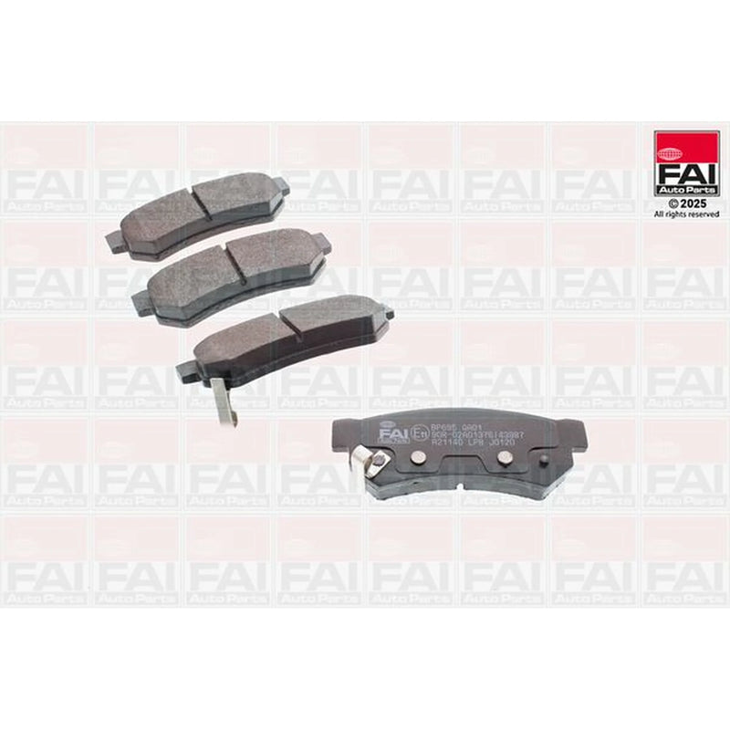 FAI Rear Brake Pad Set fits Chevrolet Spark 2010 on 1.0 1.2