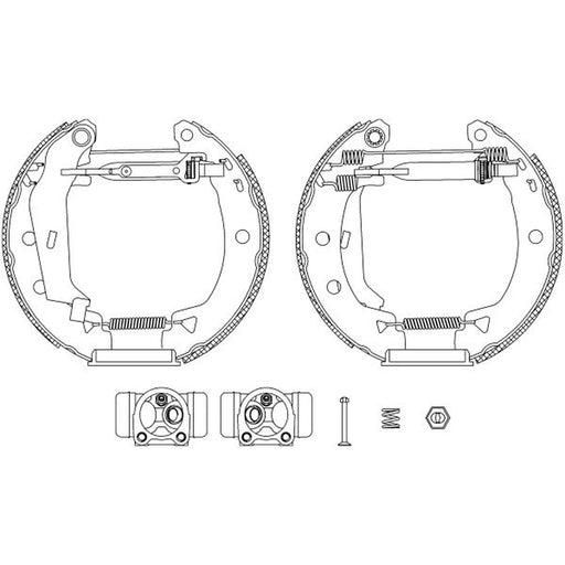 Mintex Brake Shoe Set Axle Kit fits Citroën Ax 1991-1996 1.4