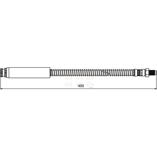 Apec Brake Hydraulic Hose Line Rear Left fits Land Rover Defender 1990-2016