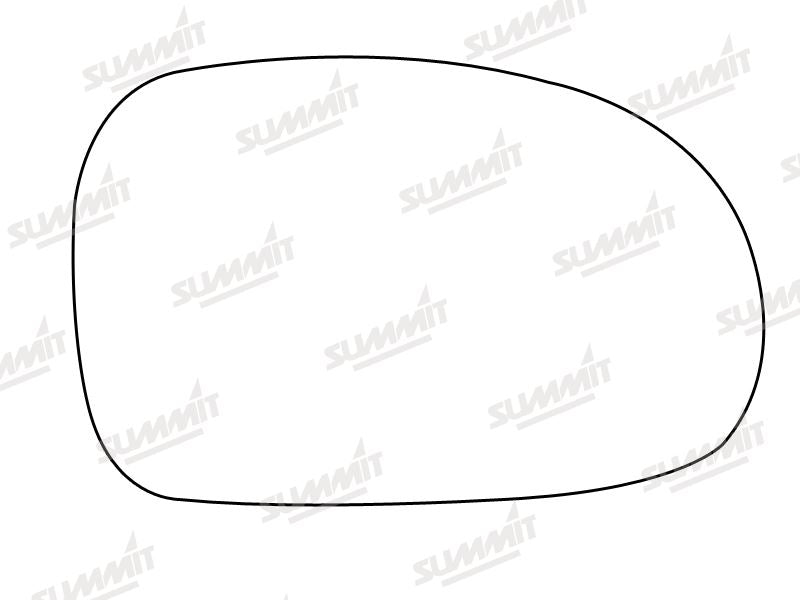 Summit Stick-On Aspheric Mirror Glass fits Peugeot 406 RHS Summit - Bars 4 Cars