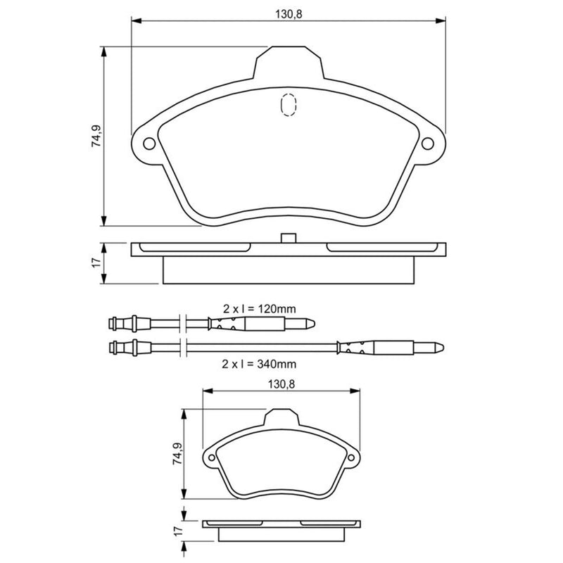 Bosch Front & Rear Pads fits Renault Clio 2000-2005 3.0