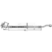 Borg & Beck Brake Hydraulic Hose Line Front Left BBH7758