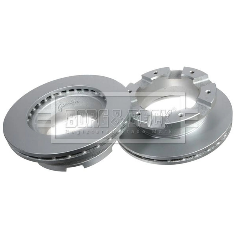 Borg & Beck 2 x Vented Brake Discs fits Fuso (Mitsubishi) Canter VII 2005-2013