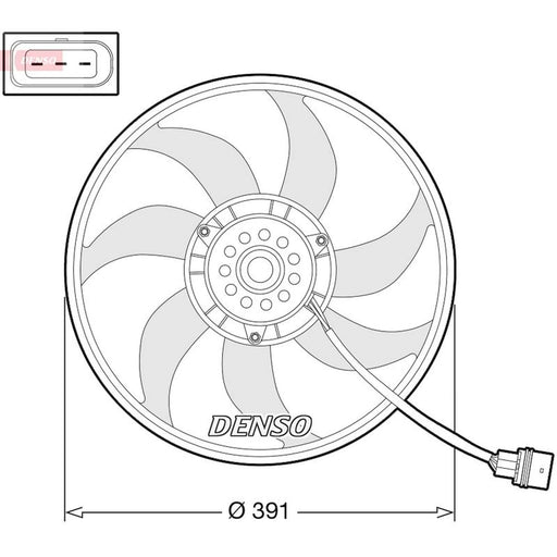 Denso Engine Cooling Fan fits Seat Cordoba 2002-2009 1.2 1.4 1.9