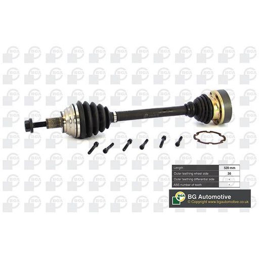 BGA CV Drive Shaft Driveshaft Front Left fits Audi A3 2003-2013 1.6 1.9