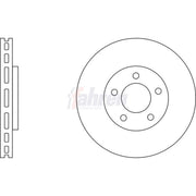 Fahren Front Brake Vented Discs & Pads fits Nissan Tiida 2013 on 1.6