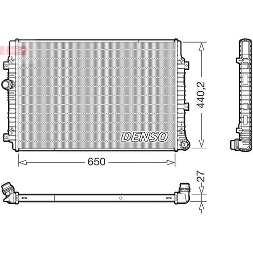 Denso Engine Radiator fits Skoda Yeti 2009-2017 1.4 2.0