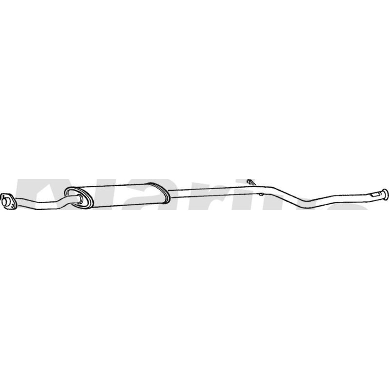 Klarius Box With Centre Pipe Centre fits Citroën Saxo 1996-2003 1.5 1.6