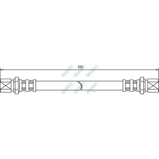 Apec Brake Hydraulic Hose Line Rear fits Ford Fiesta 1976-1989