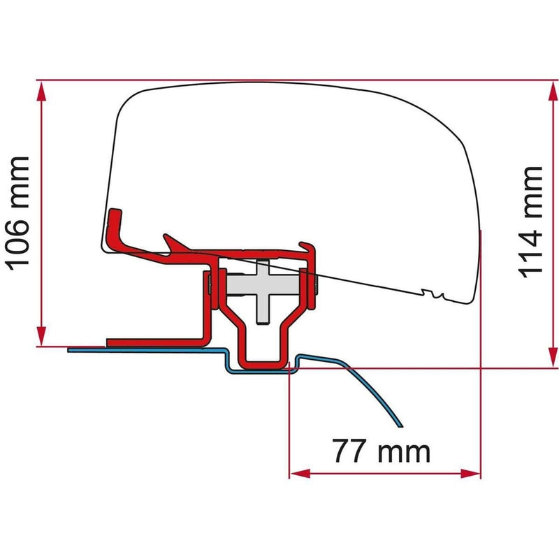 Fiamma NV 200 Bracket Kit for F40van 210 Awning - Deep Black Fiamma - NN4 Online