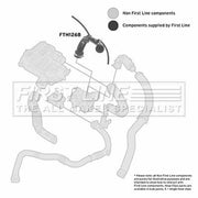 First Line Intercooler Turbo Charge Air Hose fits Dacia Logan 2005-2012 1.5