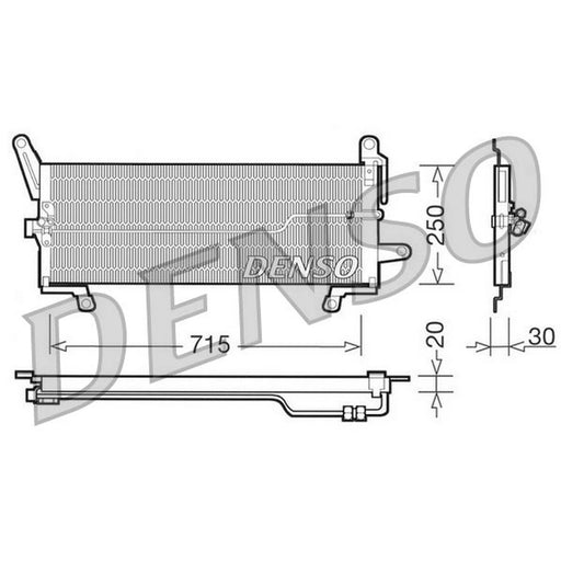 Denso Air Conditioning Condenser fits Fiat Punto 1994-2000 1.7