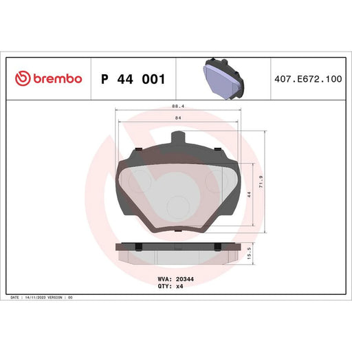 Brembo Front & Rear Pads fits Land Rover Discovery I 1993-1998 4.0