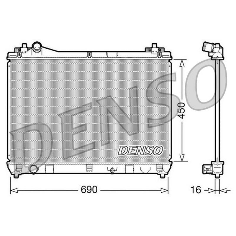 Denso Engine Radiator fits Suzuki Grand Vitara II 2005-2015 2.0 2.4