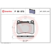 Brembo 4 x Front Brake Pad Set fits Mercedes-Benz C-Class 2000-2008