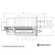 Blue Print Fuel Filter Element fits Citroën Relay III 2006-2015 3.0
