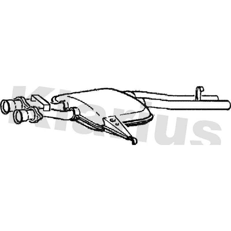 Klarius Box With Centre Pipe Centre fits Mercedes-Benz S-Class 1985-1991