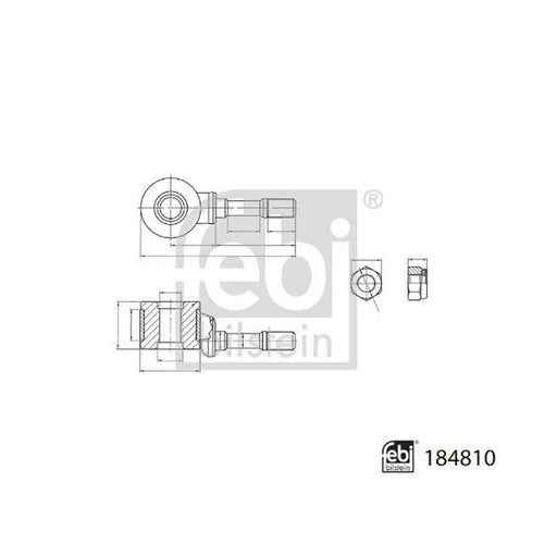 Febi Stabiliser Bar Link Coupling Rod Front Right 184810