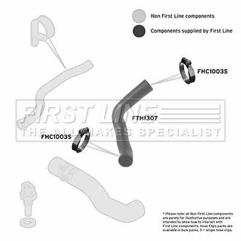 First Line Intercooler Turbo Charge Air Hose fits Land Rover Freelander I