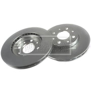 Borg & Beck Front Brake Vented Discs & Pads fits Fiat Panda 2006 on 1.4