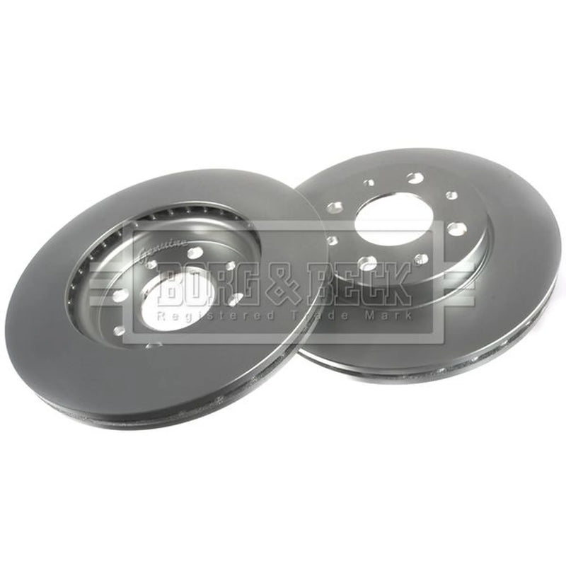 Borg & Beck Front Brake Vented Discs & Pads fits Fiat Panda 2006 on 1.4