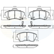 Comline Front & Rear Brake Discs & Pads fits Kia Rio III 2011-2017 1.4