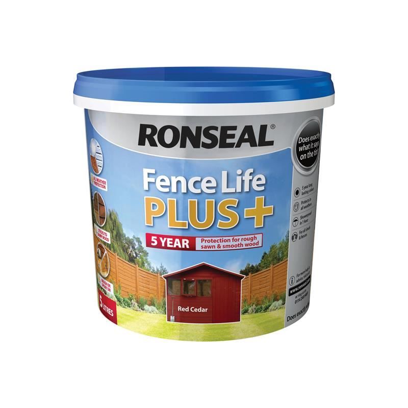 Ronseal Fence Life Plus+ Red Cedar 5 litre Ronseal - Dynamic Drive