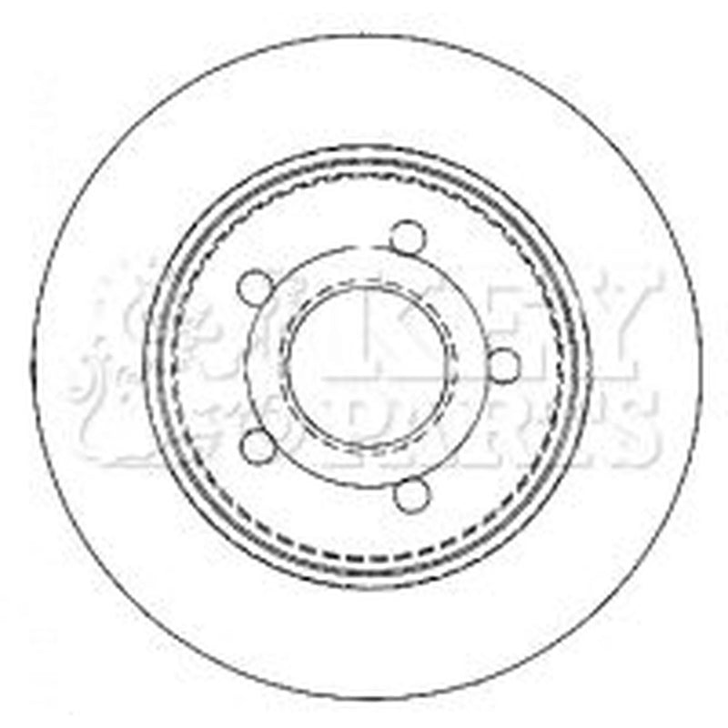 Key Parts 2 x Solid Rear Brake Discs KBD4476-x2