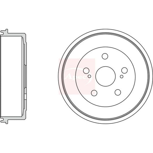 Apec Brake Drum Assembly Rear DRM9988