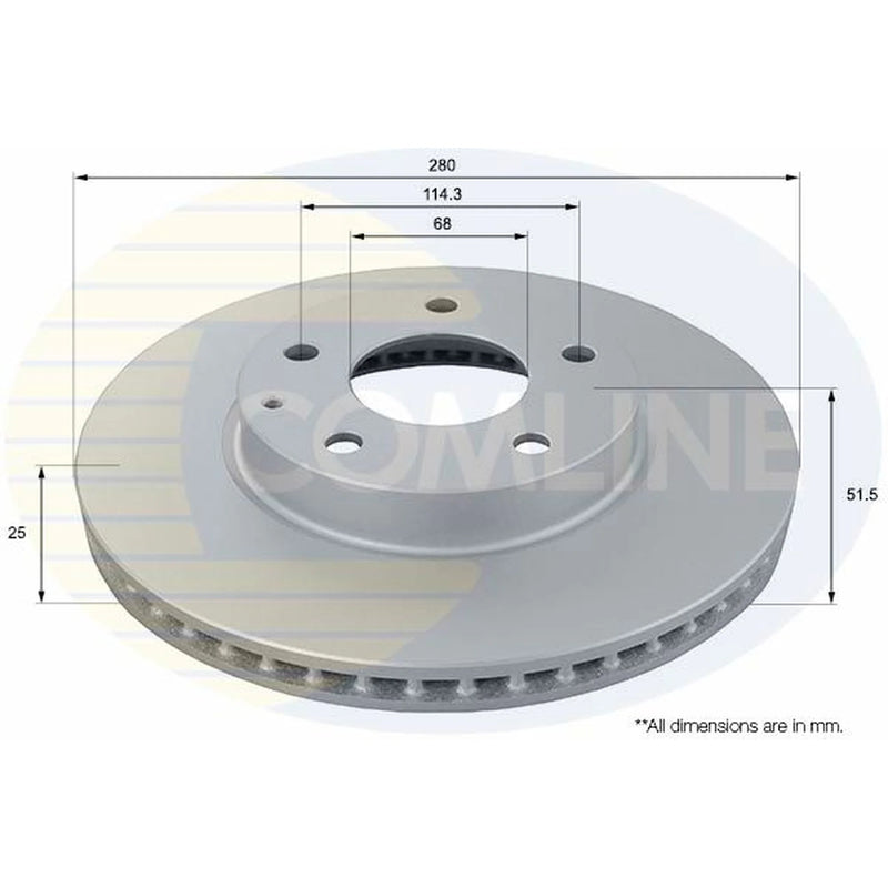 Comline Front & Rear Brake Discs & Pads fits Mazda 3 2013-2019 1.5 1.6 2.0 2.2