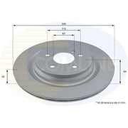 Comline 2 x Vented Rear Brake Discs ADC2886V-x2