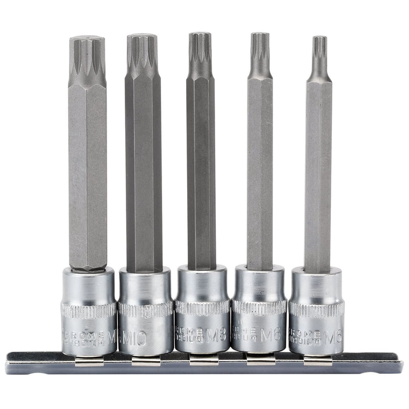 Draper Spline Socket Bit Set, 3/8" Sq. Dr. (5 Piece) 16349 Draper - Dynamic Drive