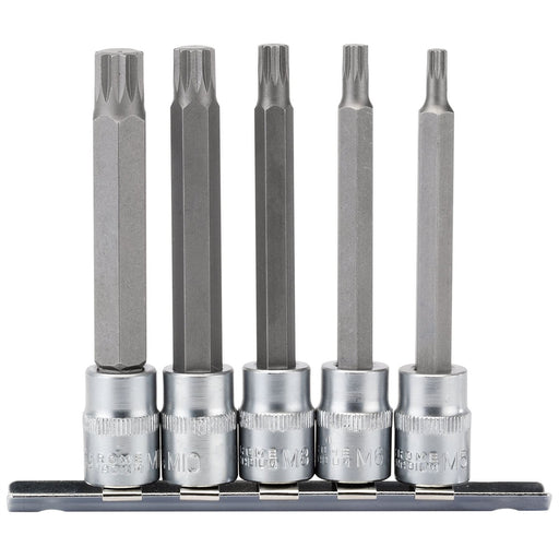Draper Spline Socket Bit Set, 3/8" Sq. Dr. (5 Piece) 16349 Draper - Dynamic Drive