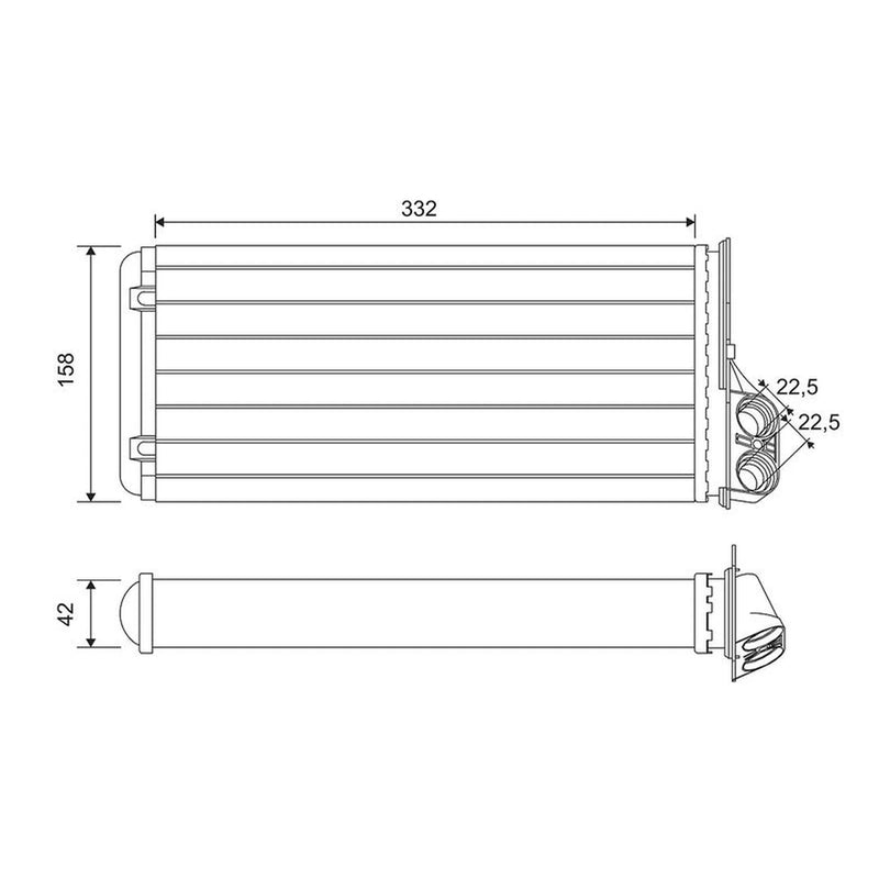 Valeo Heater Matrix Core Heat Exchanger 812170