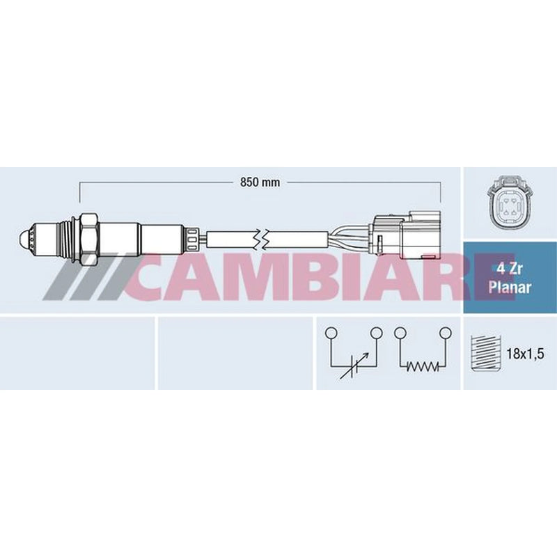 Cambiare O2 Lambda Oxygen Sensor after catalytic converter fits Ford Fiesta VI