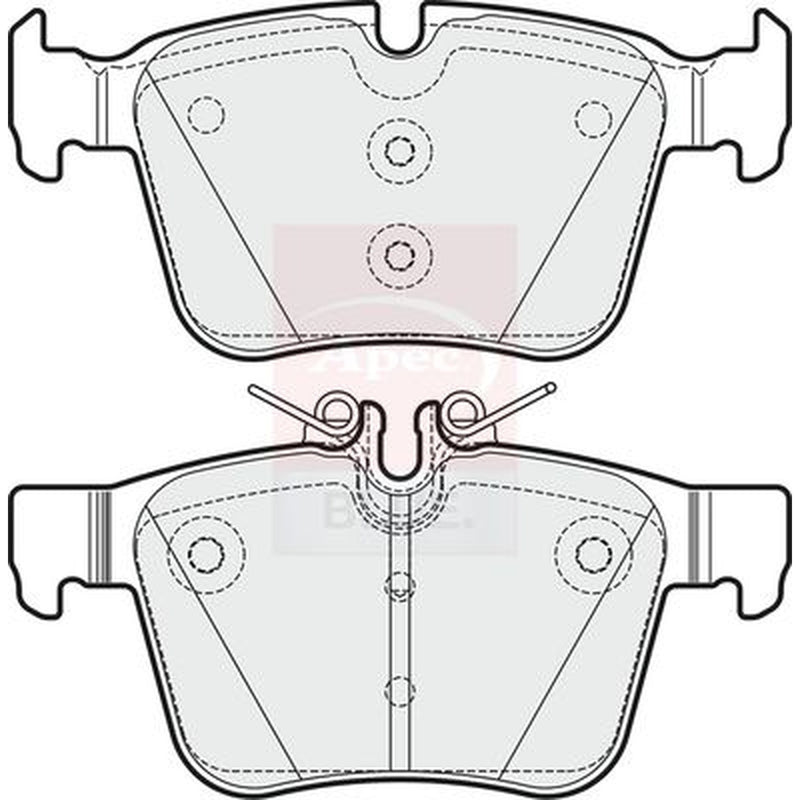 Apec Rear Brake Pad Set fits Mercedes-Benz C-Class 2013-2023