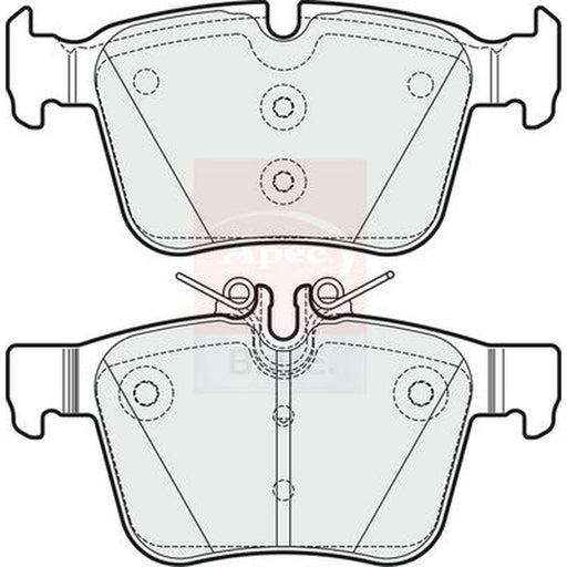 Apec Rear Brake Pad Set fits Mercedes-Benz C-Class 2013-2023