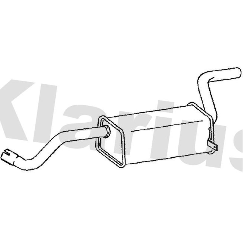 Klarius Box With Tail Pipe Rear fits Renault Clio III 2005-2014 1.2 1.5