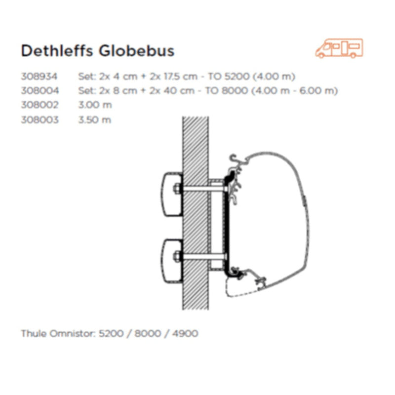 Thule Adapter Wall Dethleffs Globebus Omnistor 5200 8000 4200 Thule - NN4 Online