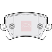 Apec Rear Brake Pad Set PAD2190