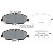 Textar Front Brake Pad Set 2242001