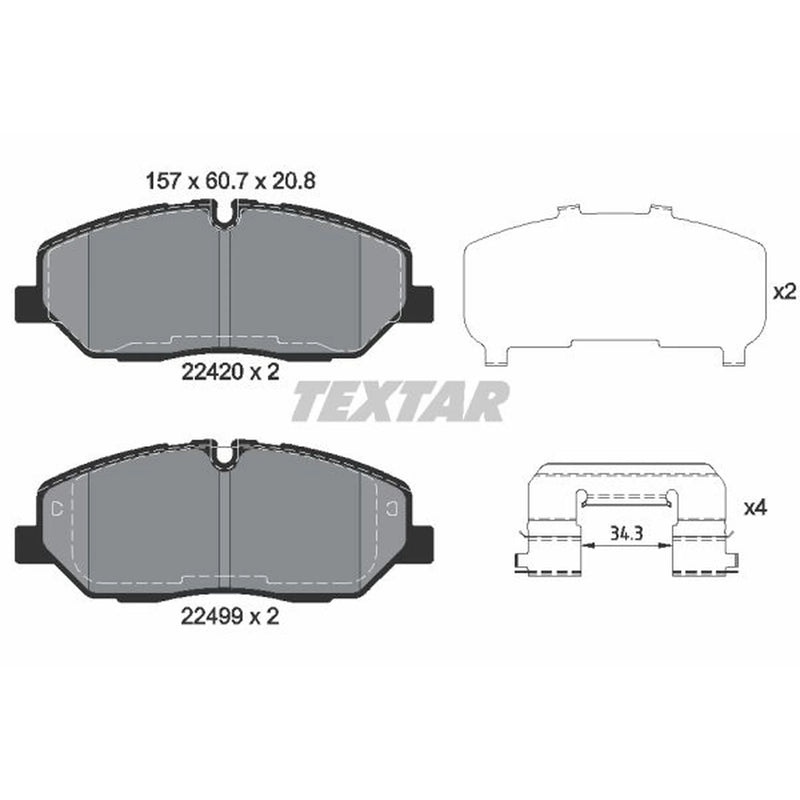 Textar Front Brake Pad Set 2242001