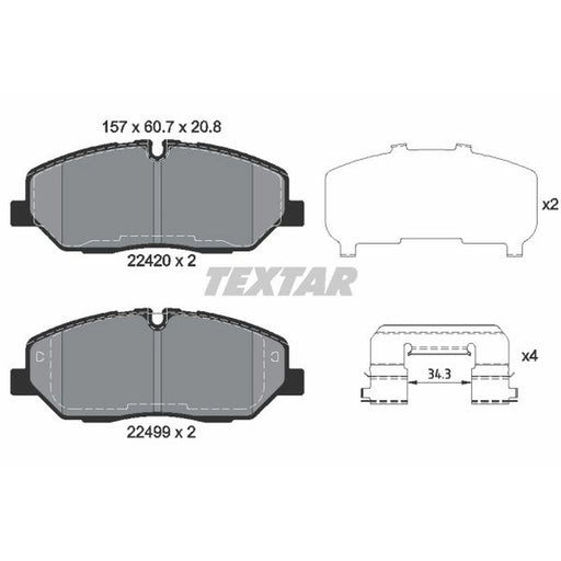 Textar Front Brake Pad Set 2242001