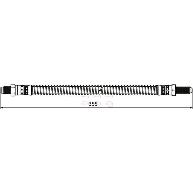 Apec Brake Hydraulic Hose Line Rear fits Land Rover 110/127 1985-1990 2.5