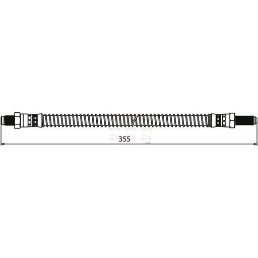 Apec Brake Hydraulic Hose Line Rear fits Land Rover 110/127 1985-1990 2.5