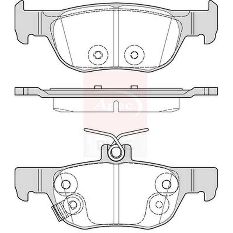 Apec Rear Brake Pad Set fits Mazda 3 2018-2021 1.5 1.8 2.0